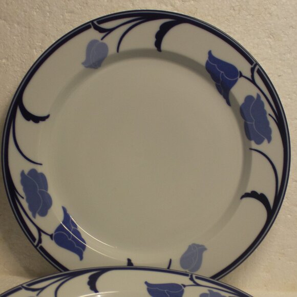 Vintage Dansk Tivoli Belles Fleurs Blue Pattern Set of 2 - Picture 2 of 7